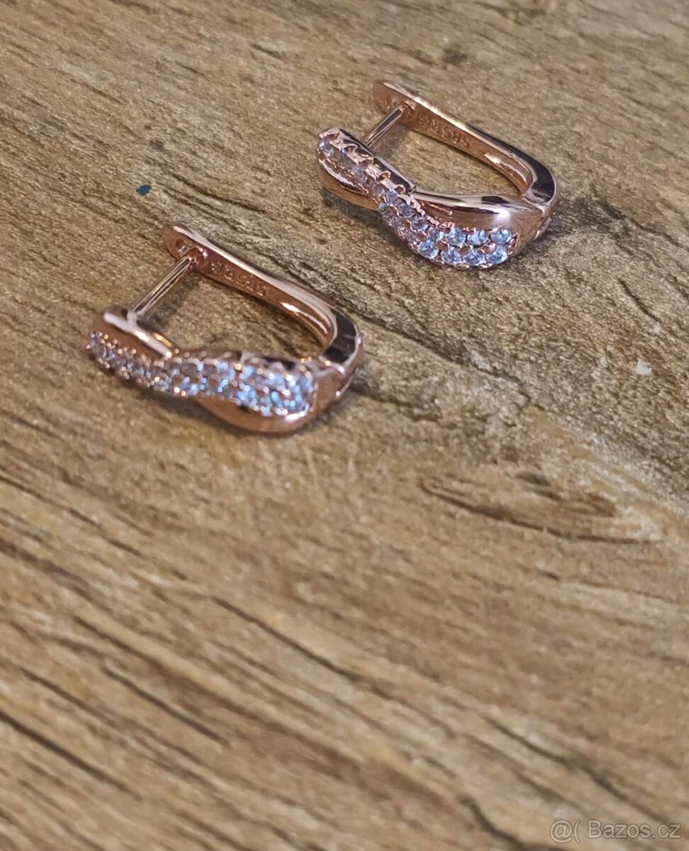 Náušnice zlato 14k 585RG - 14