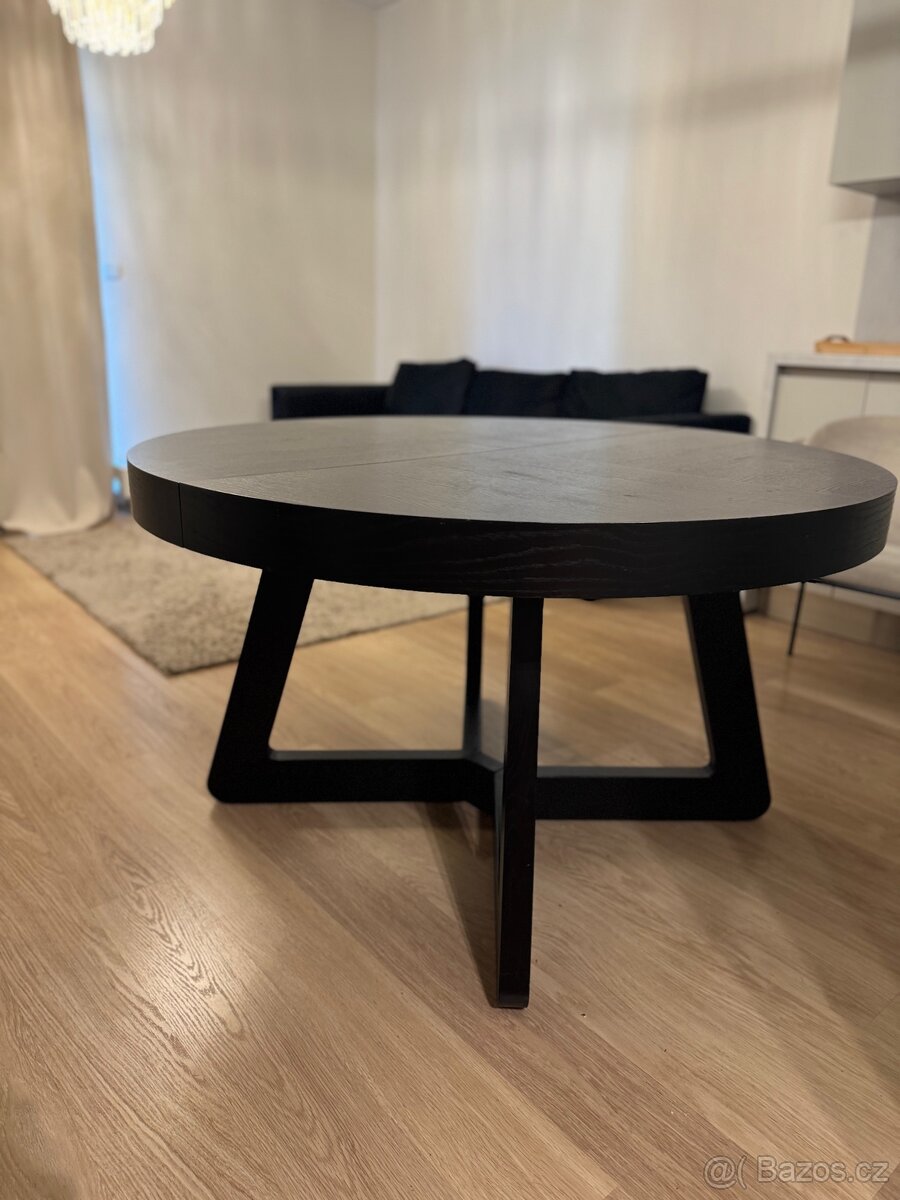 Rozkládací jídelní stůl – černý, moderní design Windsor & Co - 14