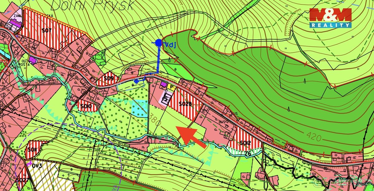 Prodej pozemku 4788 m², Prysk - 14