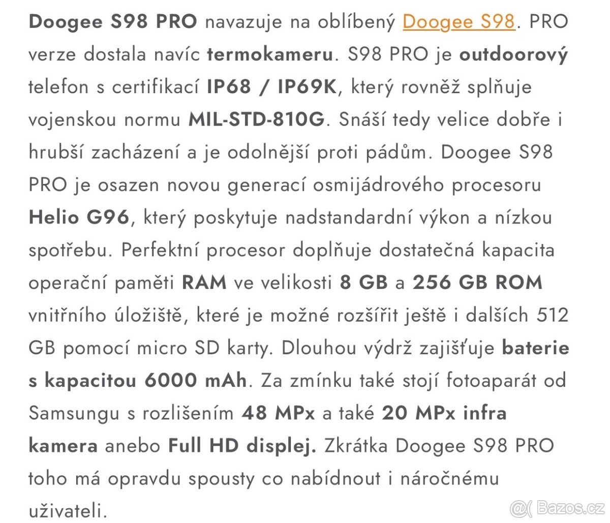Telefon Doogee S98 Pro - 14