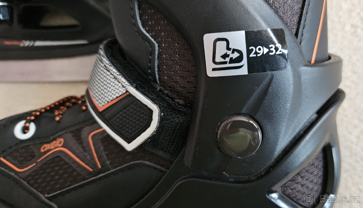 Chlapecké lední brusle Oxelo černo-oranžové, 29-32 - 14
