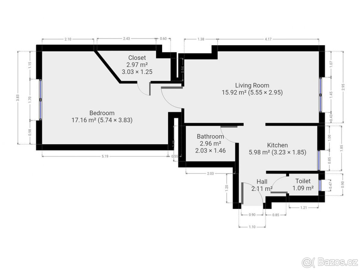 Pronájem bytu 2+kk, Žižkovo náměstí, Žižkov, 21.900,- 49 m2 - 14