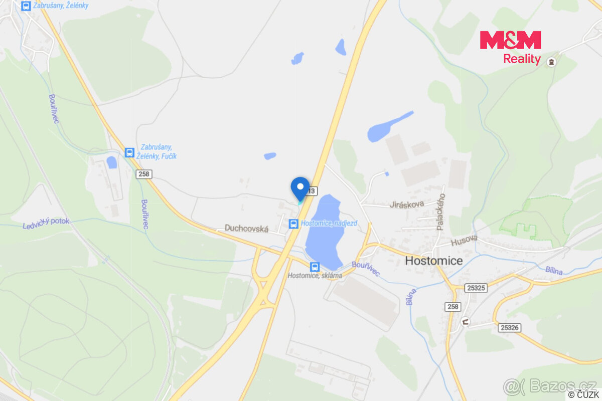 Prodej zahrady, 1397 m², Hostomice, ul. Duchcovská - 14