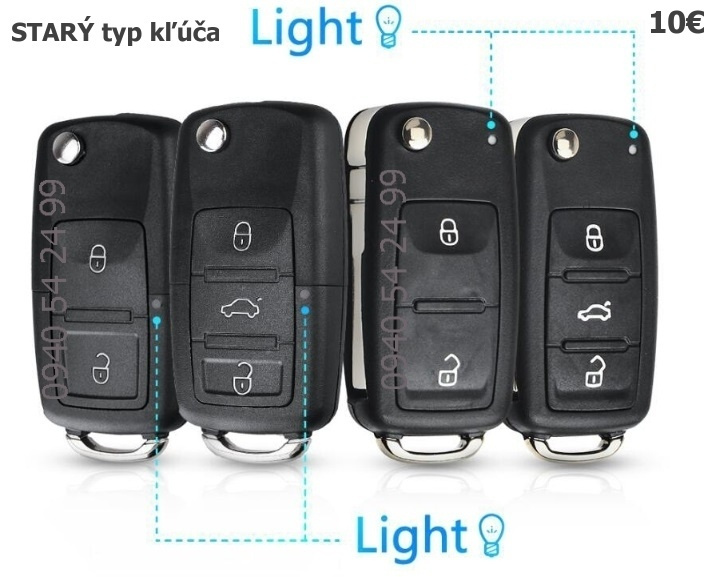 Obal kľúča SEAT VW ŠKODA - 14