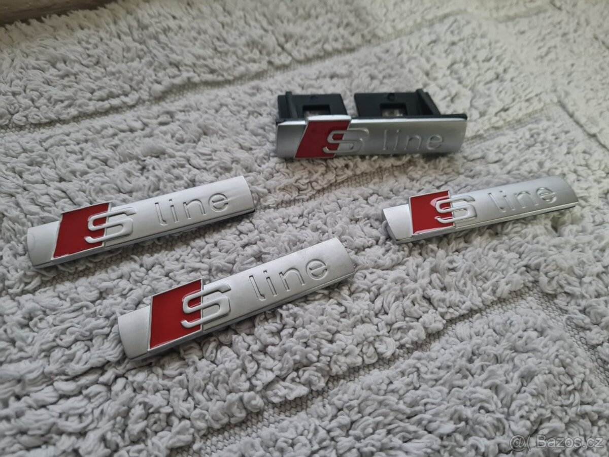 Cierne a sive Napisy S-LINE pre AUDI - 14