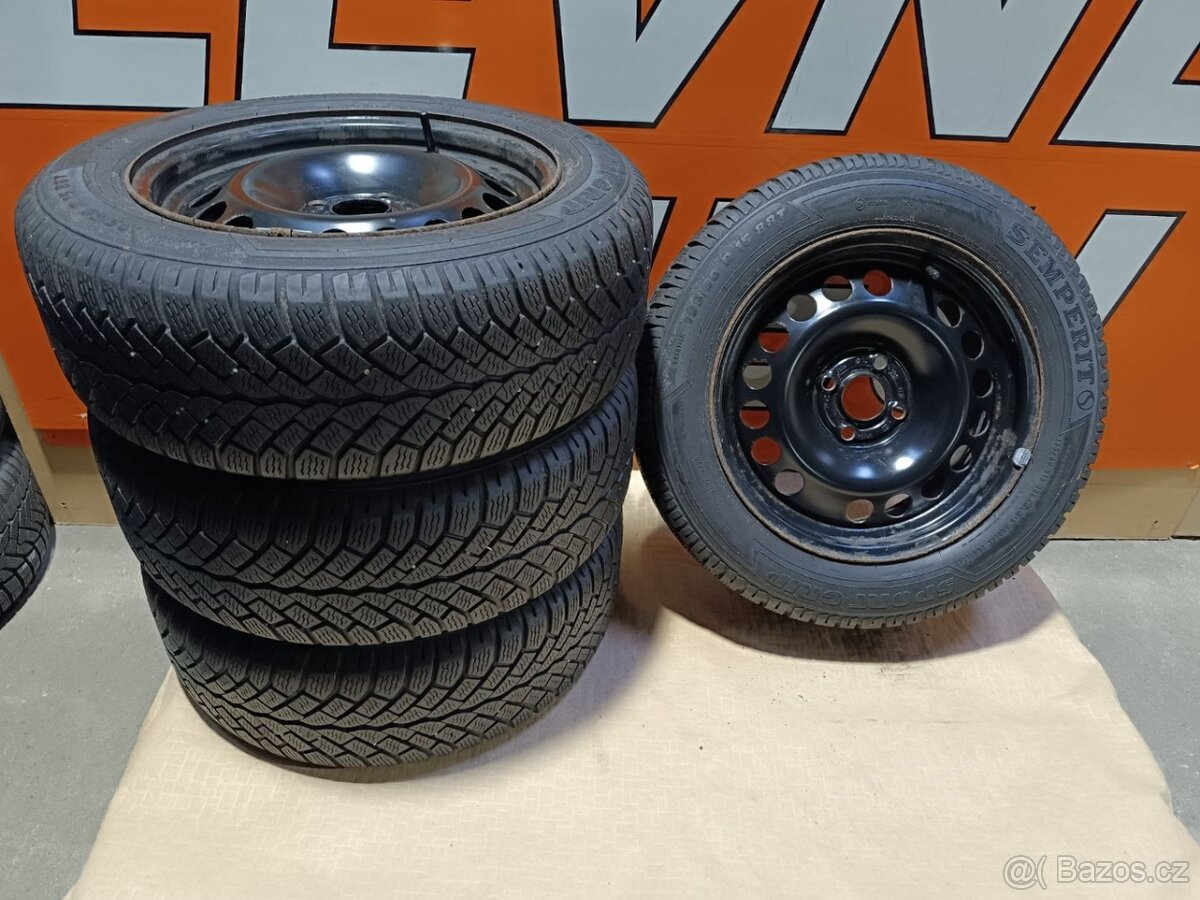 Kola na Opel Astra 4x100 ET35 zimní pneu 195/60R15 - 14