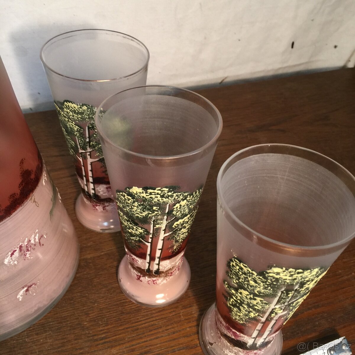 džbán a šest sklenic malovaná souprava - 14