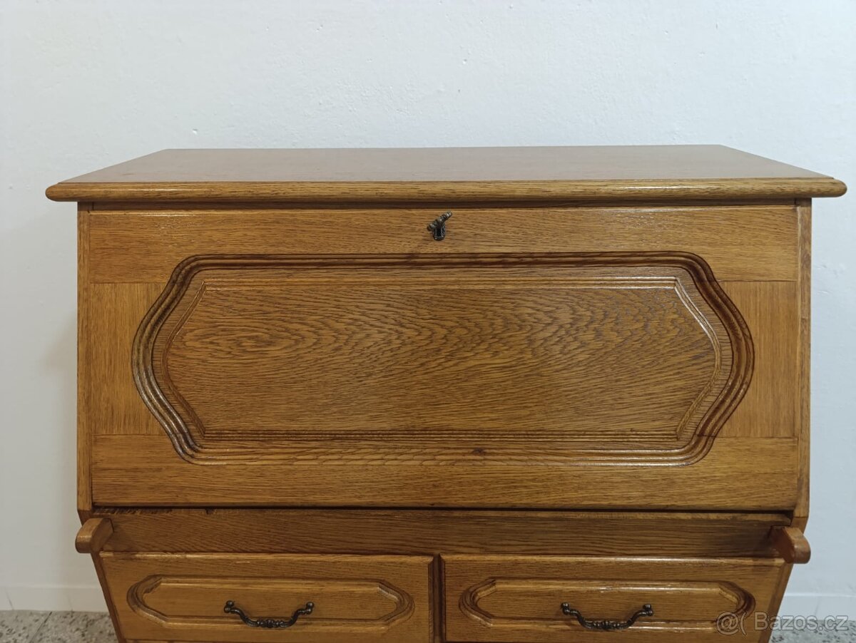 Rustikální sekretář, komoda, masív, Nábytek s příběhem - 14
