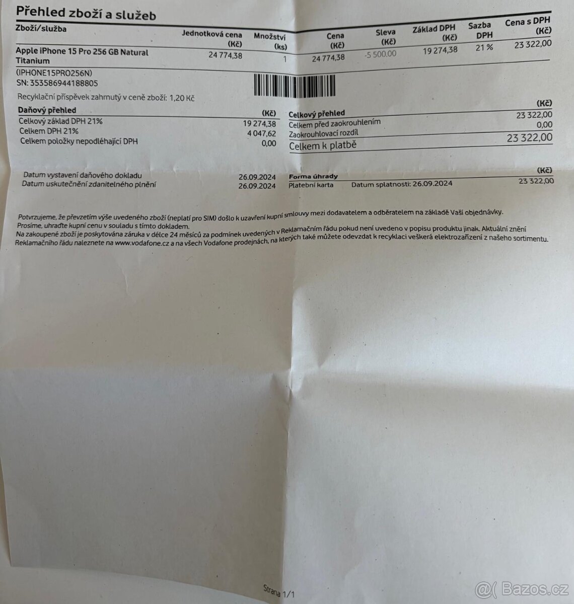 Iphone 15 pro 256GB (záruka) - 14