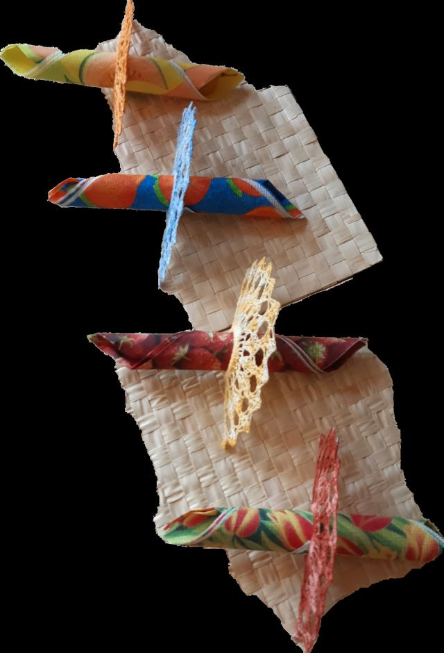 Háčkované vějíře - držáky ubrousků ke stolování 4 ks - 14