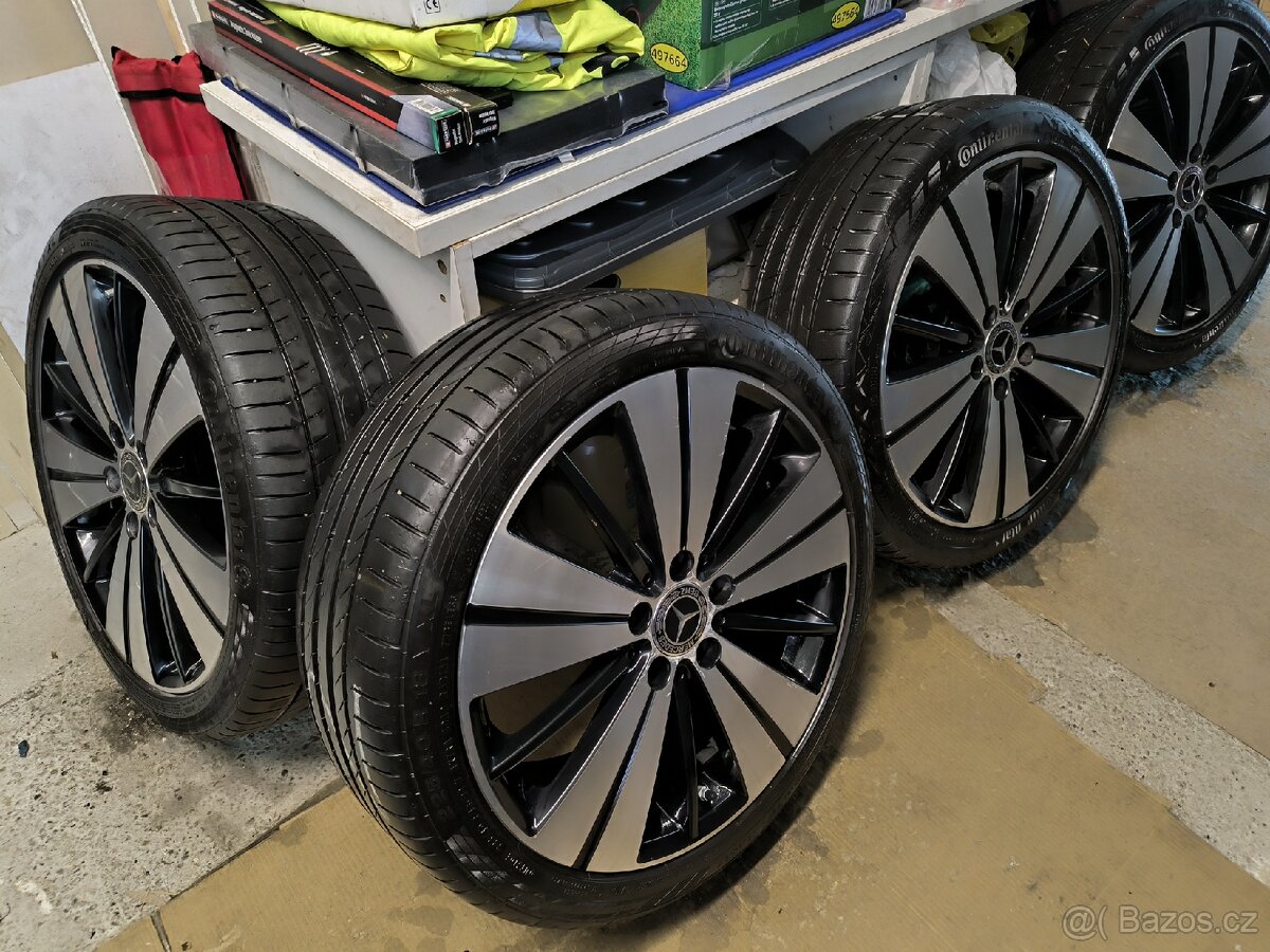 ALU kola Mercedes B 5x112 r18 Originál, pneu 5mm+TPMS - 14