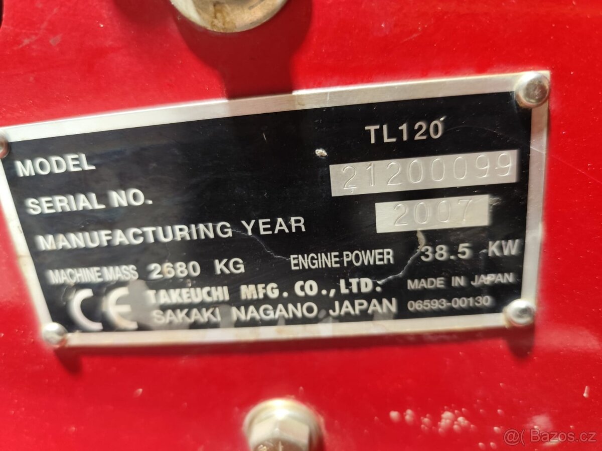 Pásový - šmykový nakladač Takeuchi TL120. Kúrenie, klíma. - 14