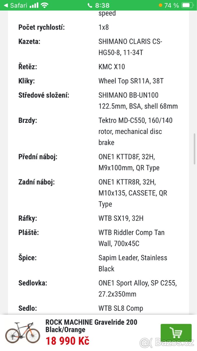 Gravel kolo - M rám - 14