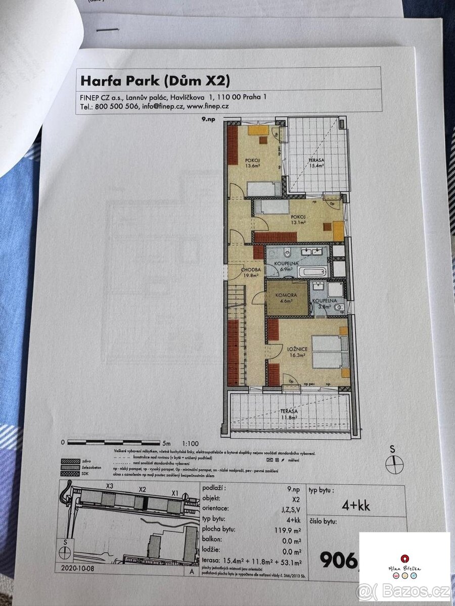 Prodej bytu 4+kk 119 m², Praha - Vysočany, ev.č. 00091 - 14