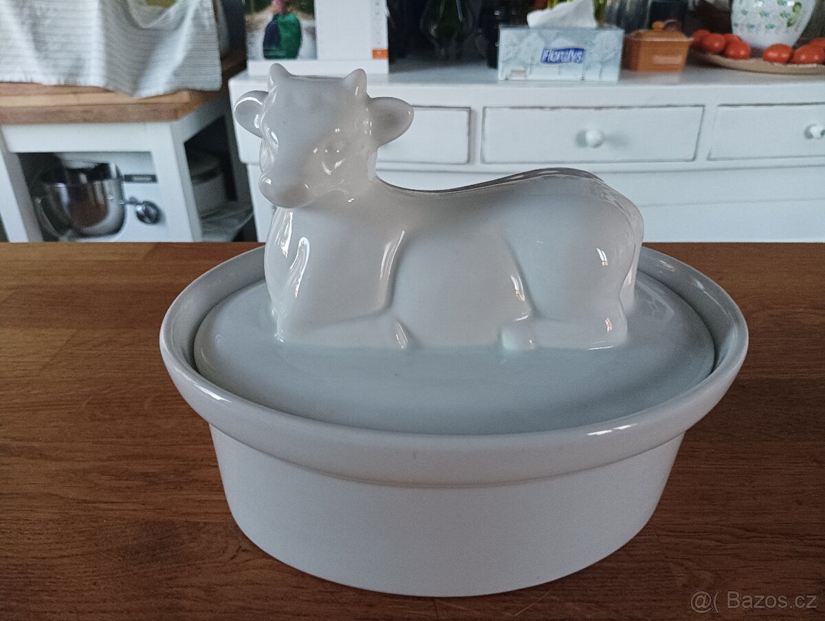 PORCELÁNOVÁ ZAPÉKACÍ TERINA KRAVIČKA FRANCIE - 14
