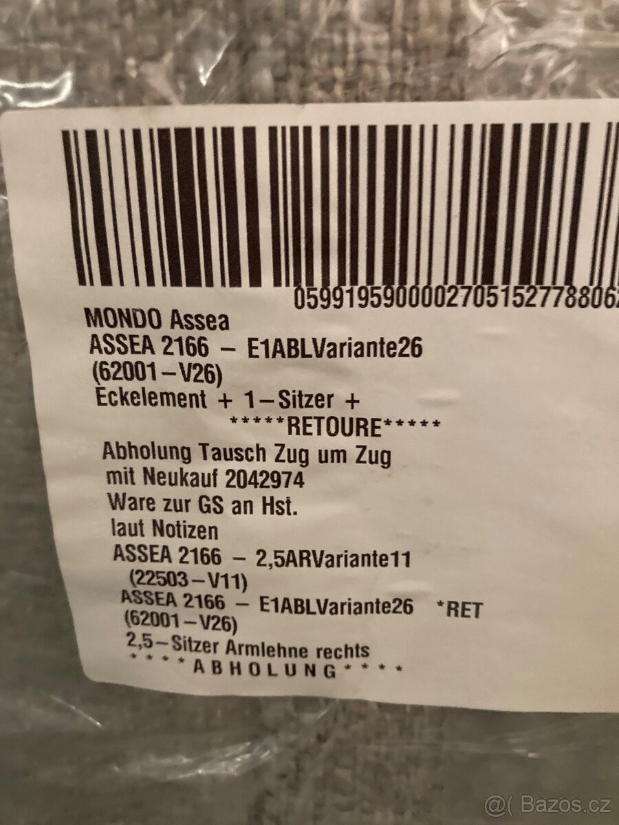 Rohová sedací souprava-Taburet-MONDO Assea-Nová - 14