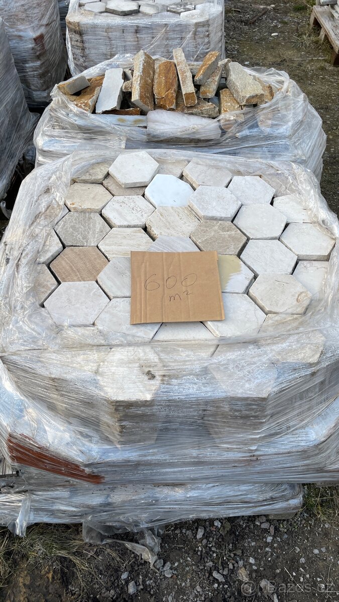 Mramor - přebytky, odřezky, obklady, dlažby - 14