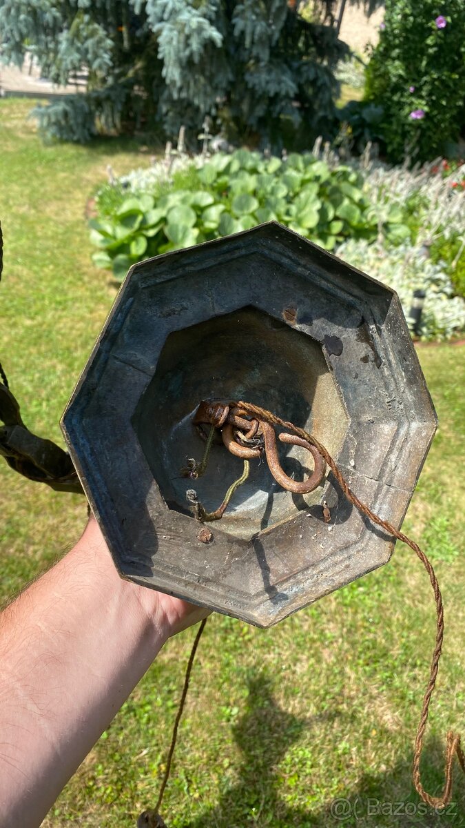 Hodně starý závěsný lustr nebo svítidlo - 14