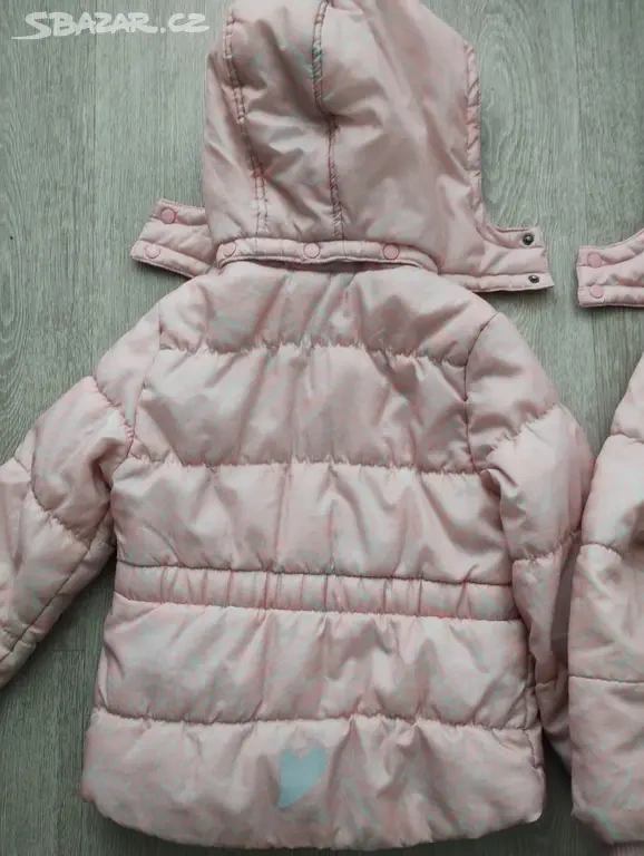 Dívčí zimní bunda (vel. 110 + 116), dvojčata - 14