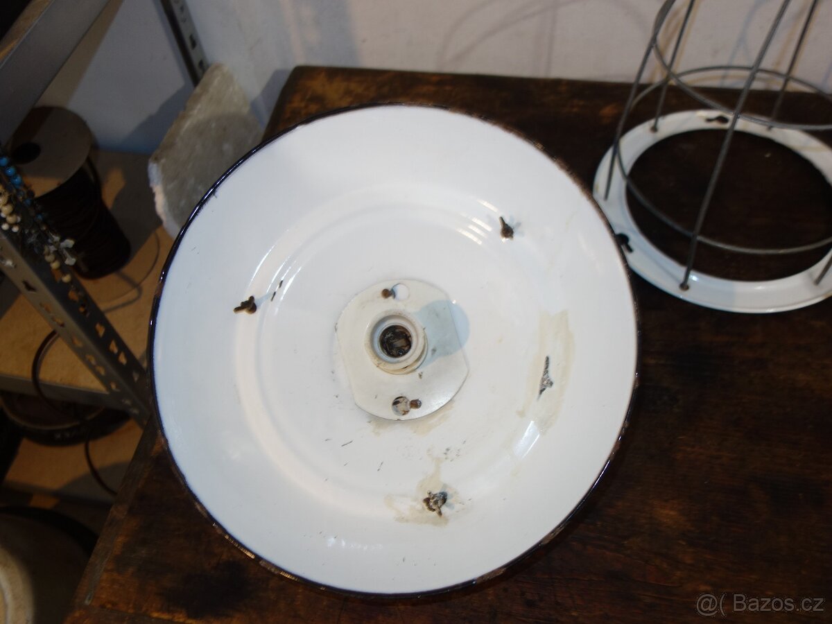 Industriální lampa, závěsná na strop - 14