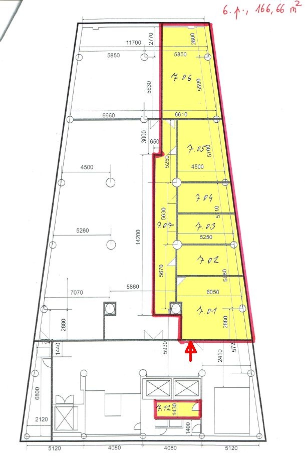 Pronájem kancelářského celku 166 m2 v centru města - 14