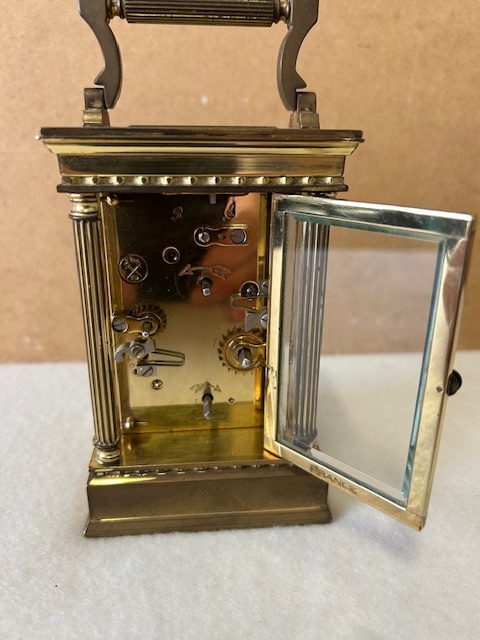 Mosazný starožitný budík - originál. - 14