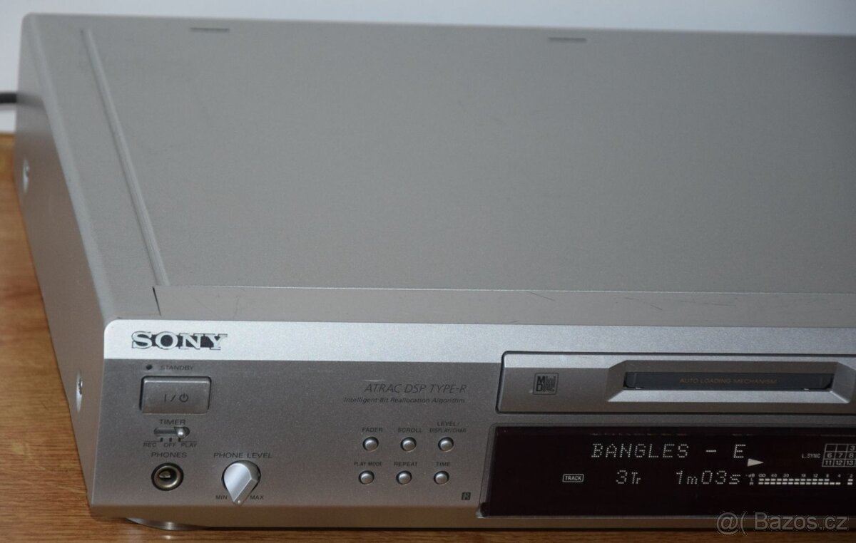 Minidisc deck SONY MDS-JE530,10xMD, manuál a kabely cinch - 14
