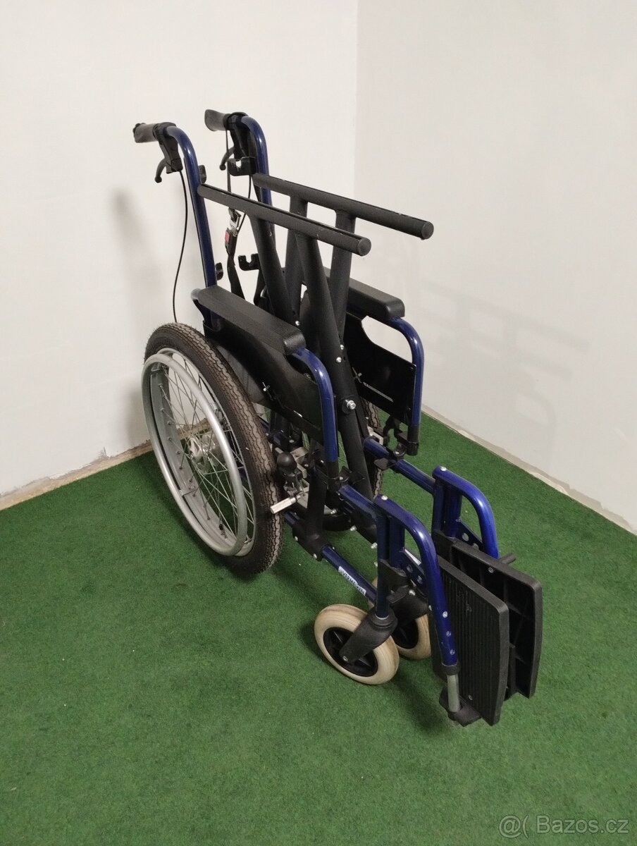 Mechanický invalidní vozík XXL, TOP STAV - 14