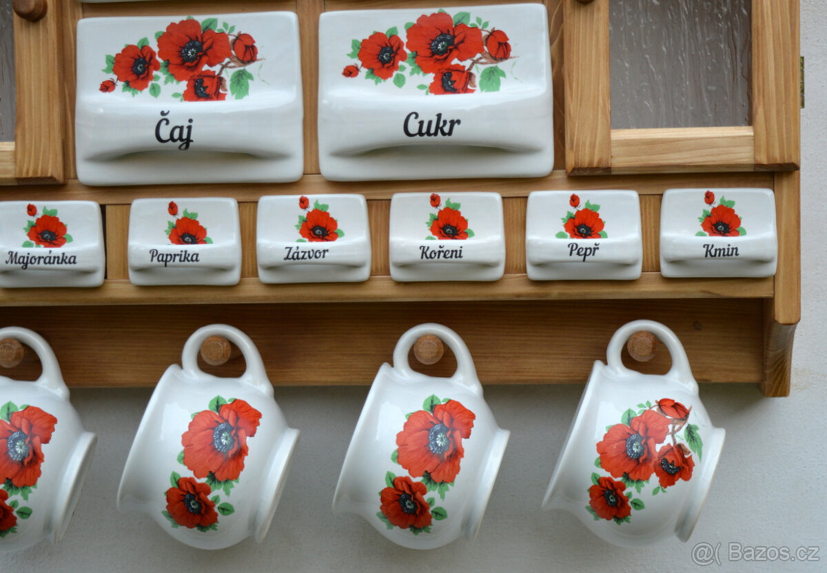 Police s kořenky - motiv vlčí mák - 14