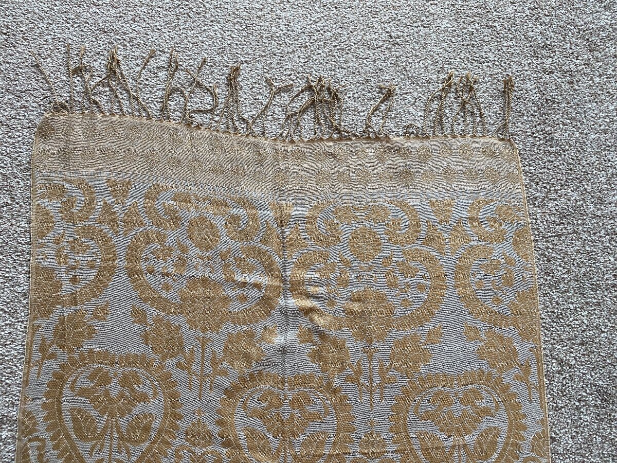 Velký dámský šátek se vzorem - akryl - 14