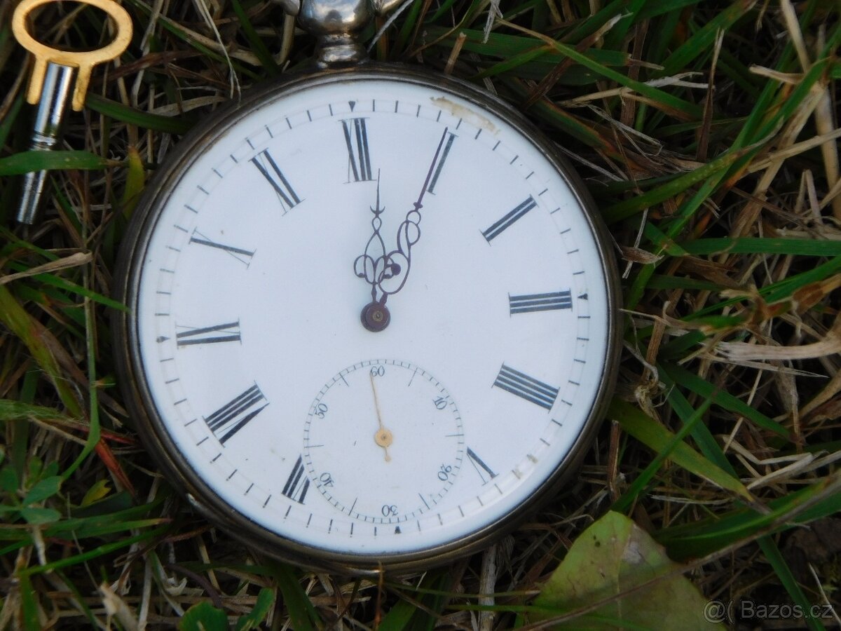 Starožitné kapesní hodinky - klíčovky Francie 1860 - 14