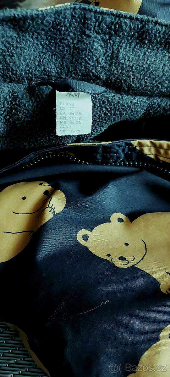 KRÁSNÁ ZIMNÍ NEPROMOKAVÁ KOMBINÉZA S MEDVÍDKAMA - 14