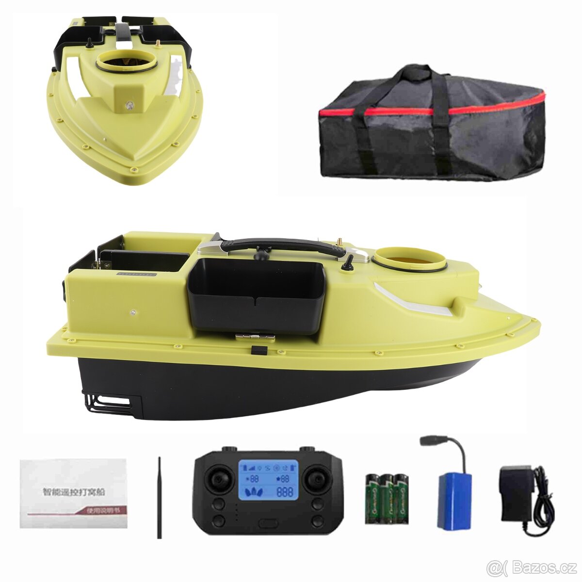 Zavážecí lodička, lodka na ryby D19, 12000mah - 14