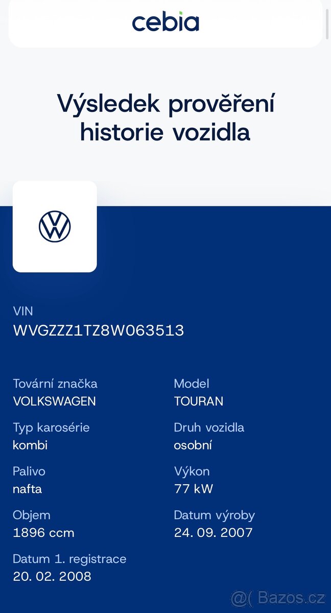 VW Touran 1,9 tdi 77kw - 14