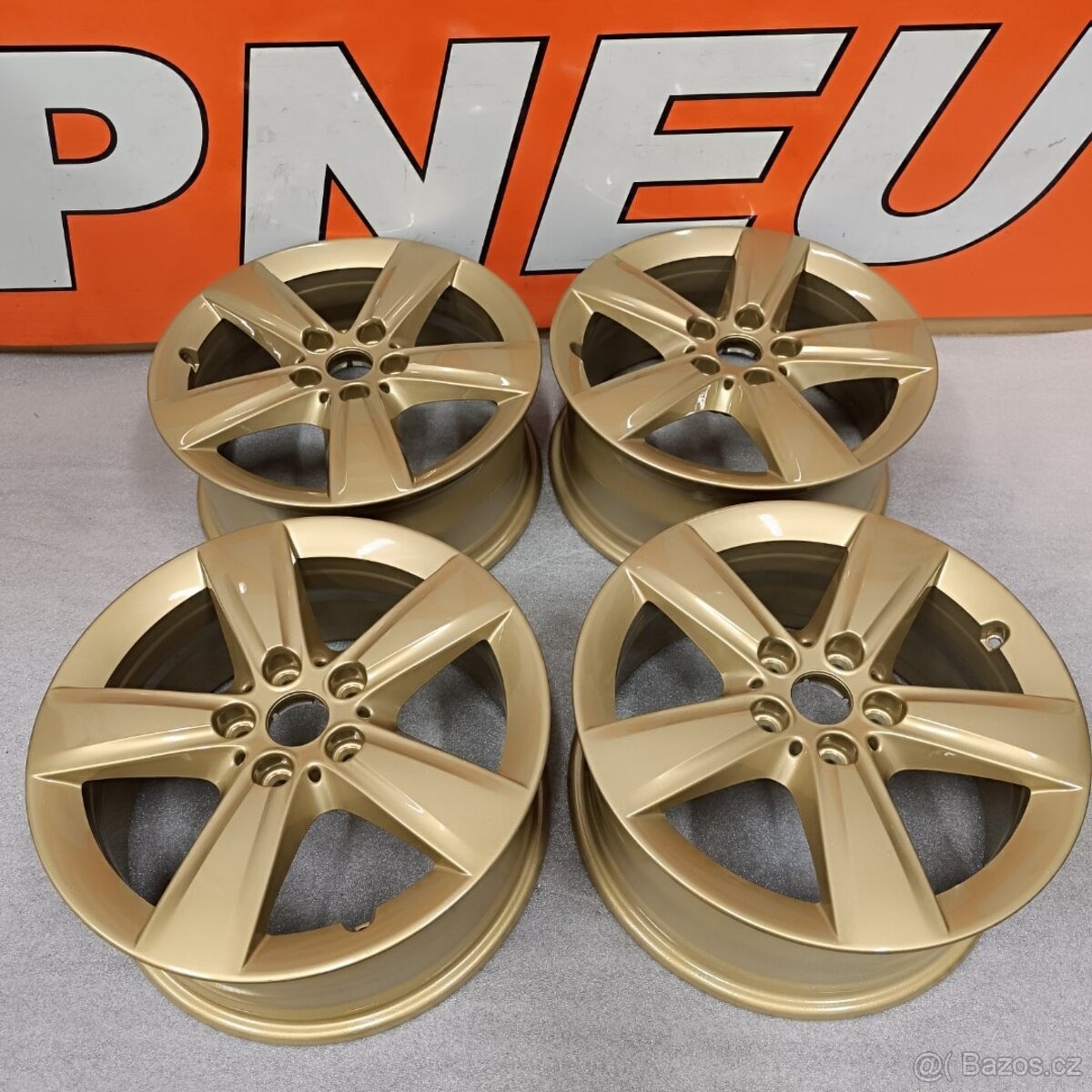 Alu kola BMW 7,5Jx17'' , 5x112 , ET54 TOP zlatá... - 14