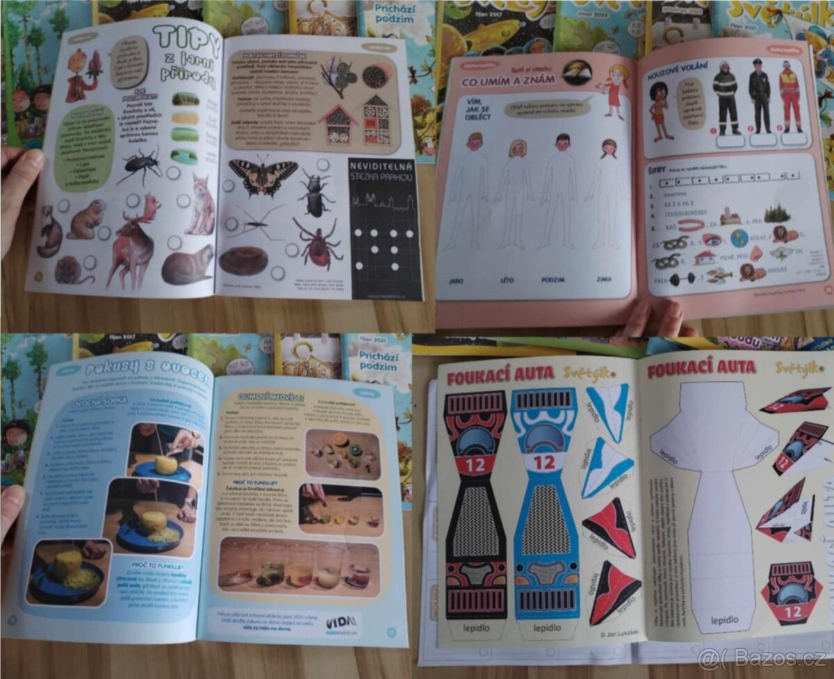 Školní batoh, školní potřeby, knihy, lahve, časopisy - 14