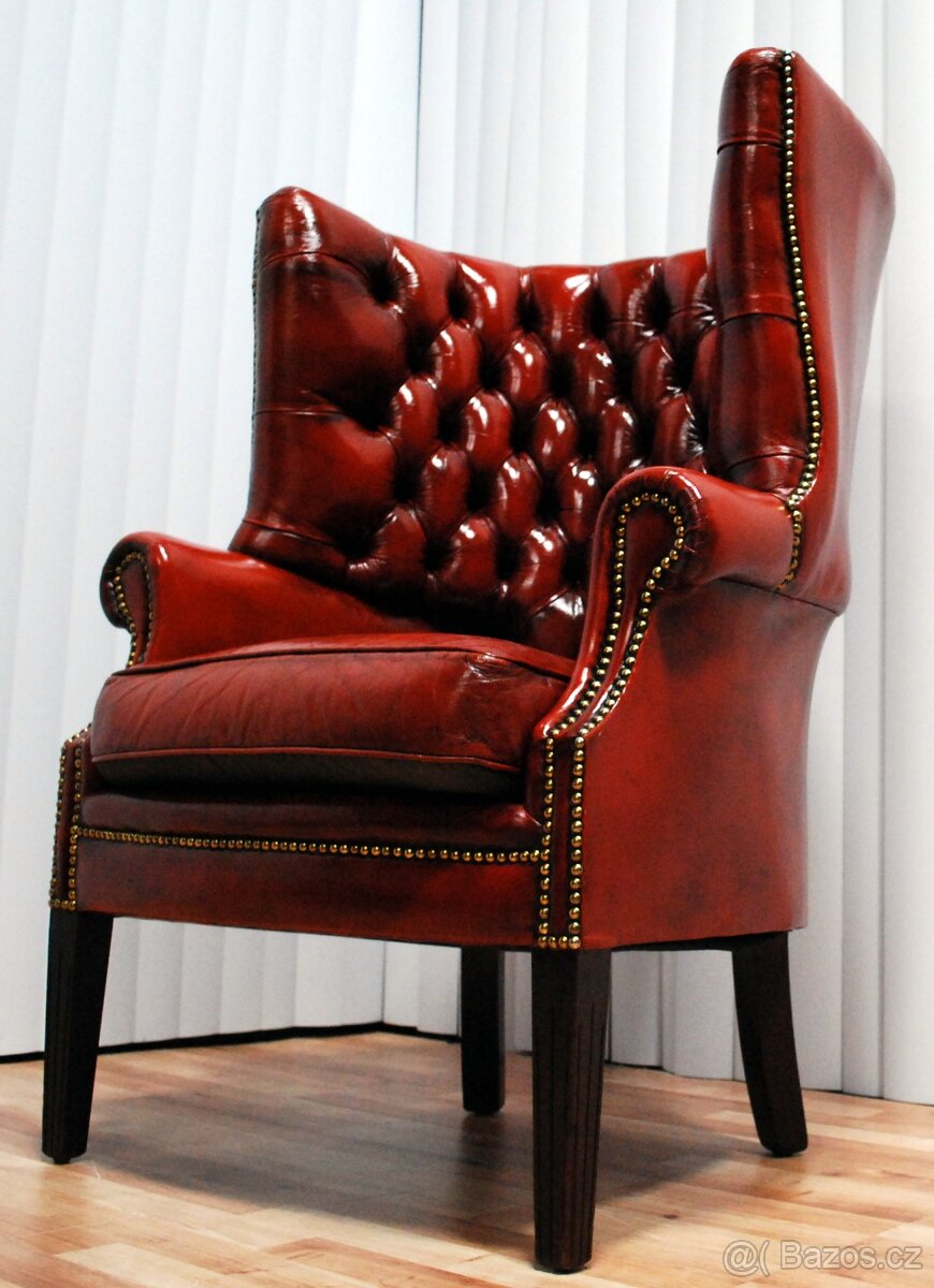 CHESTERFIELD BARREL BACK CHAIR - 14