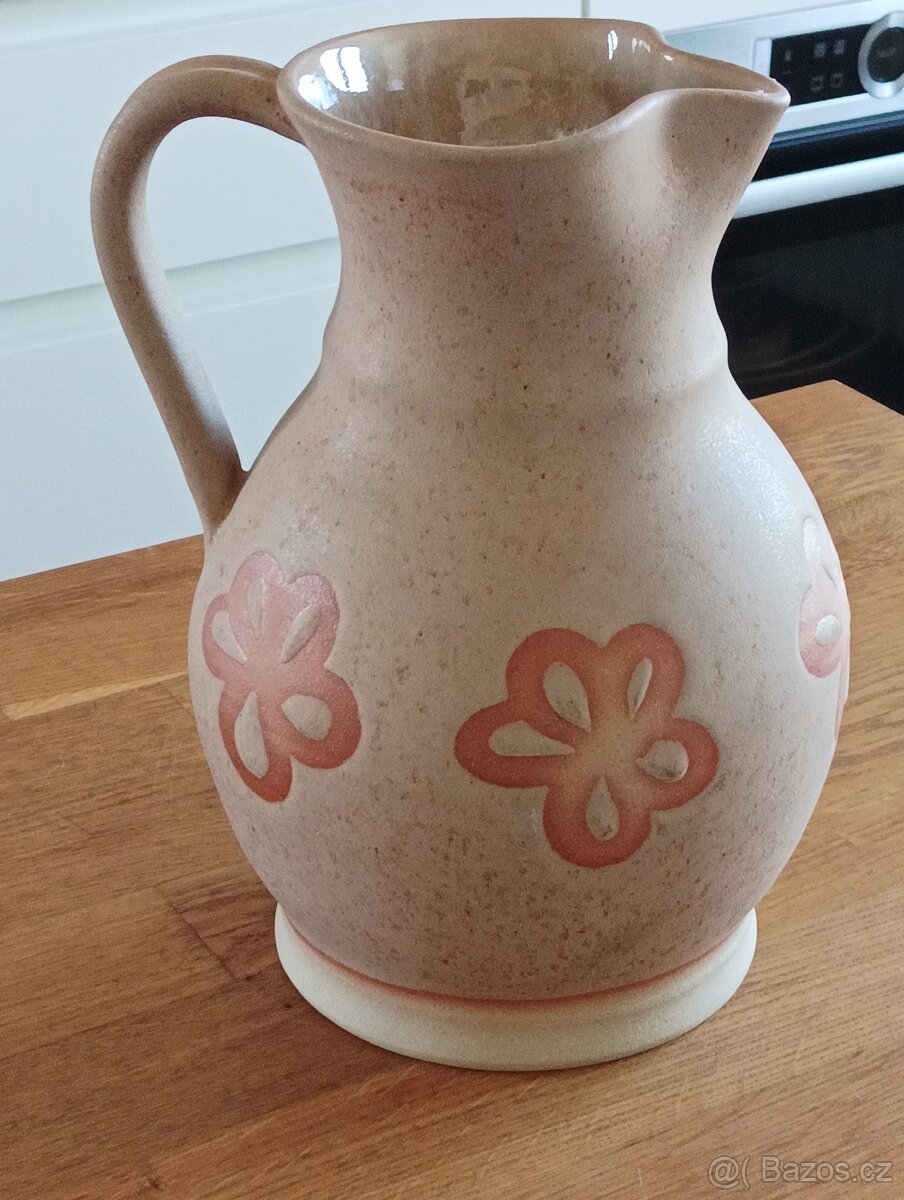 KERAMICKÝ DŽBÁN RUČNĚ DEKOROVANÝ - 14