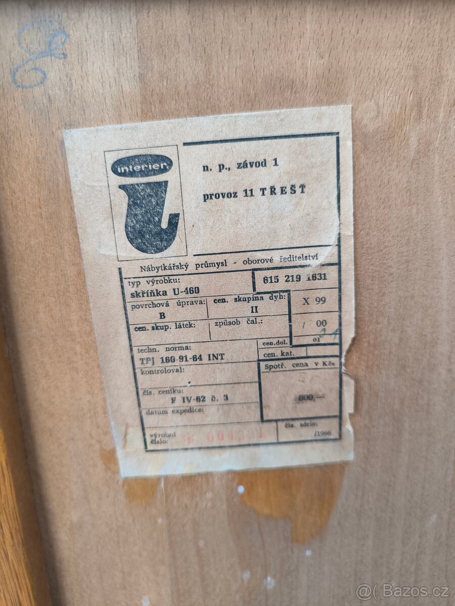 Retro komoda U-460 Jiří Jiroutek - Brusel 60. léta - 14