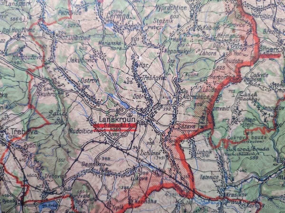 Strará mapa - Východní Čechy, Orlické hory a Severní Morava - 14