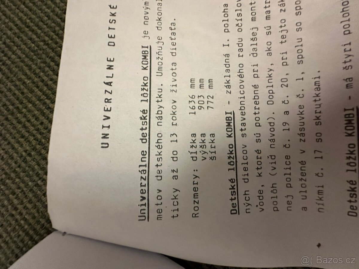 Postýlka kombi - 14