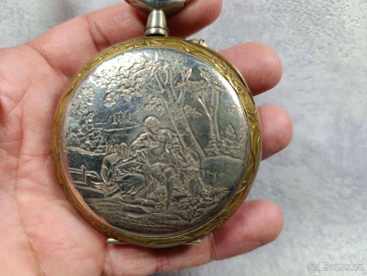 Obrovské 67mm kapesní hodinky Régulatéur, 192g - 14