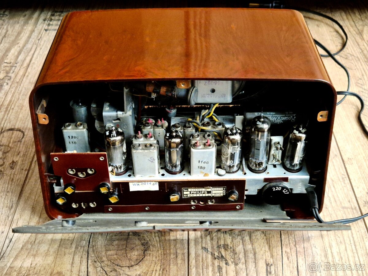 Staré rádio Philips Philetta B2D93U, 1959-60 - 14