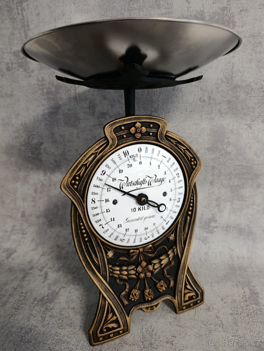 Velmi pěkné 10kg velké jednomiskové váhy po renovaci - 14