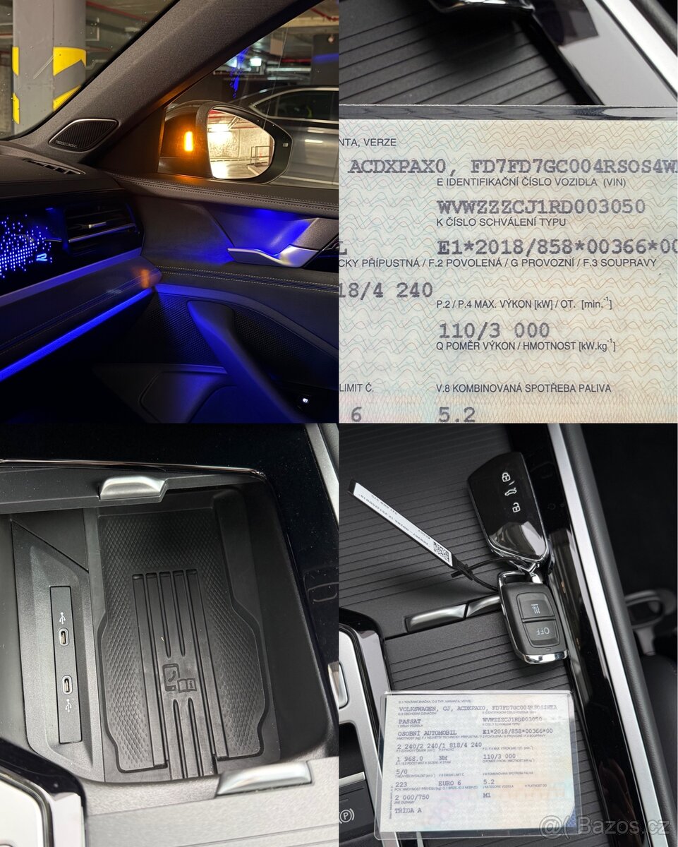 VW Passat B9 Rline 2.0TDI 110kW DSG Max výbava Tažné - 14