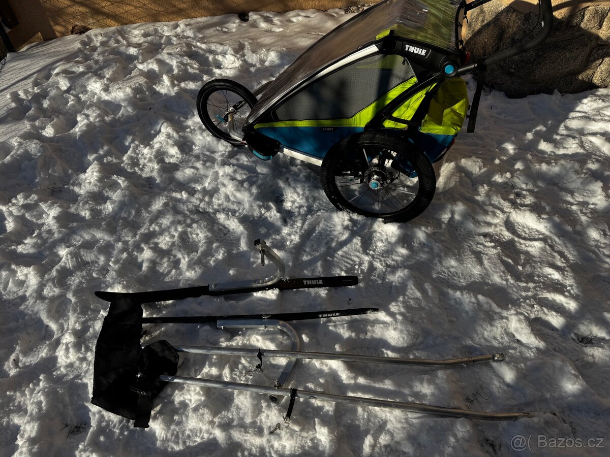 Thule Chariot Sport 2+skiset, TOP stav - 14