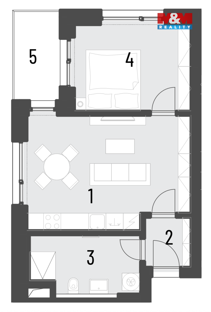 Prodej bytu 2+kk, 44 m², Brandýs nad Labem, ul. Dřevčická - 14