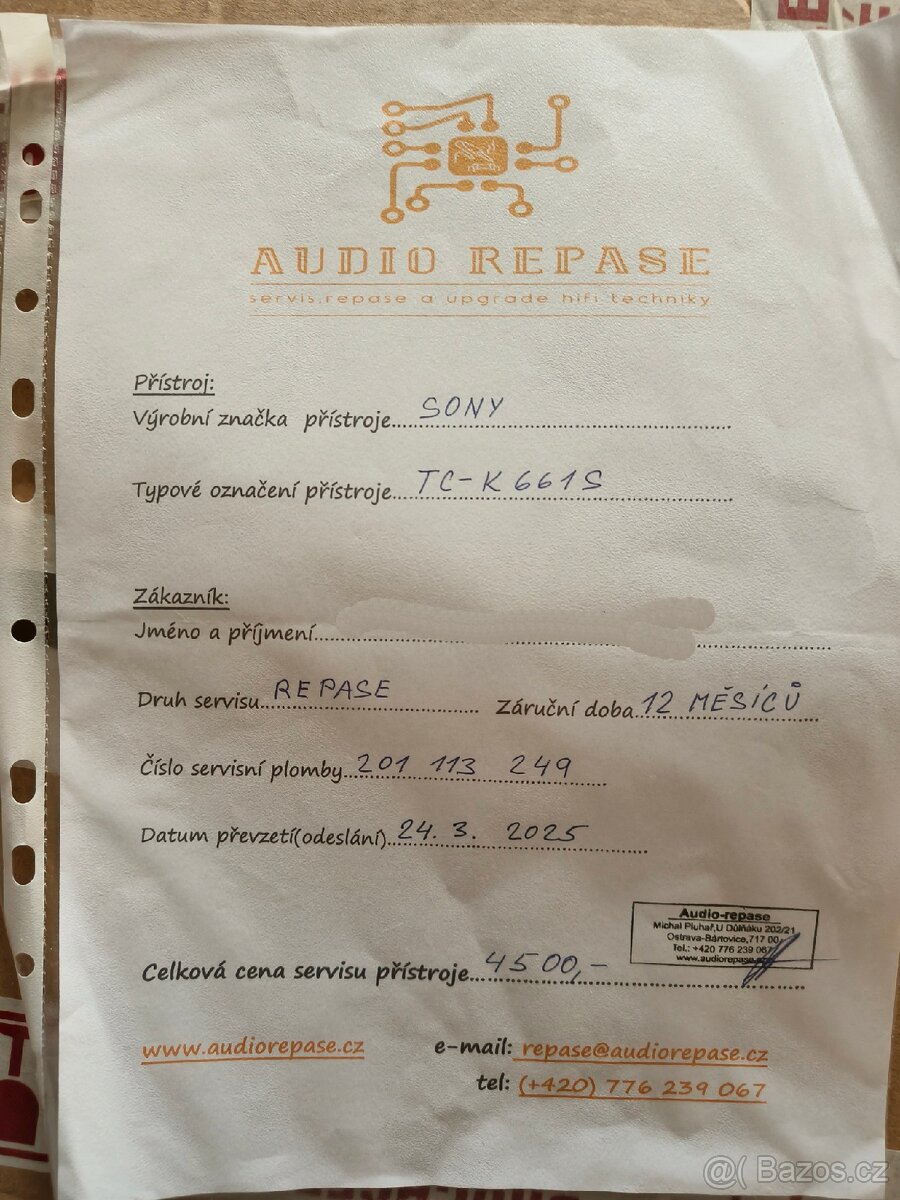 Prodej SONY TC-K661S - 14