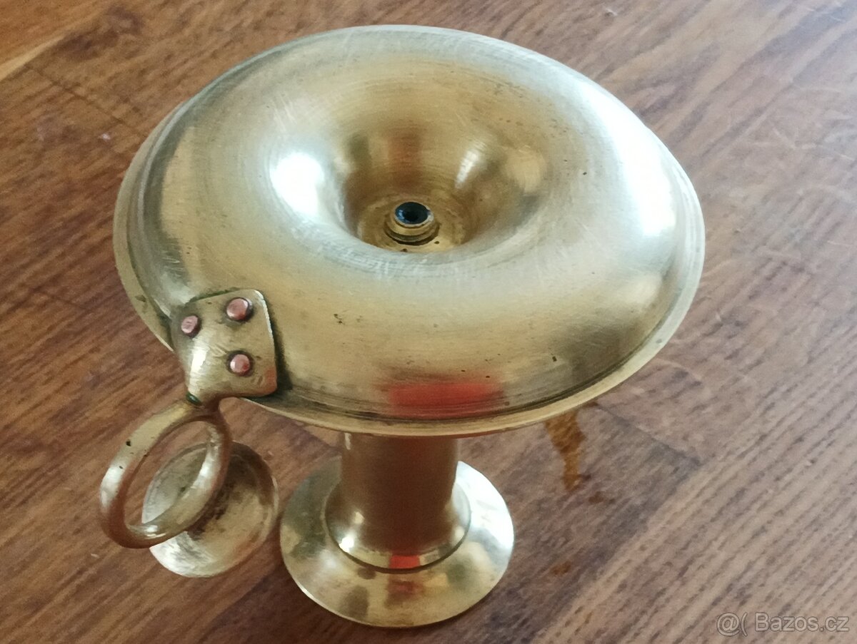 MOSAZNÝ EMPÍROVÝ SVÍCEN BIEDERMEIER Z 19. STOL. FRANCIE - 14