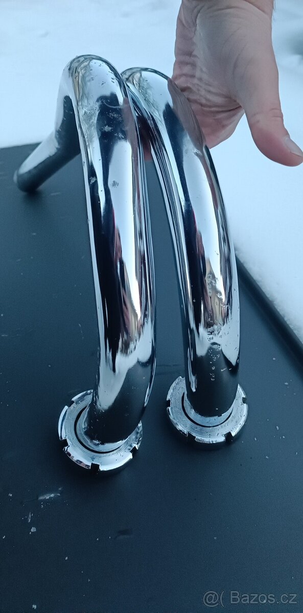 Jawa 350/354/360 Kolena Výfuku+ Matice Jawa Speciál Chrom - 14